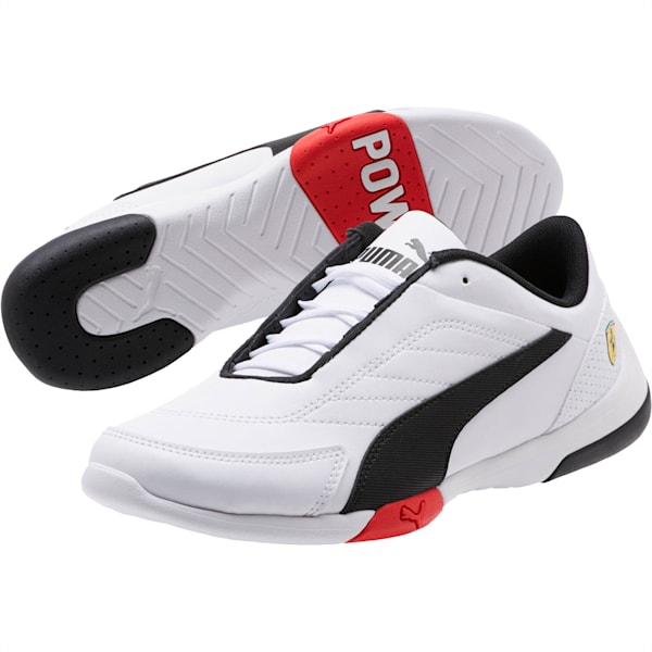 Scuderia Ferrari Kart Cat III Shoes JR, Puma White-Puma Black, extralarge