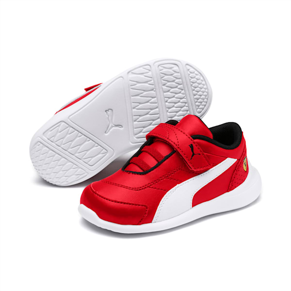 Scuderia Ferrari Kart Cat III Toddler Shoes, Rosso Corsa-Puma White, extralarge