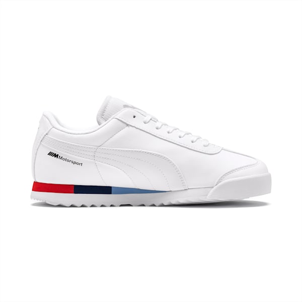 BMW M Motorsport Roma Kid's Shoes, Puma White-Puma White, extralarge-IND