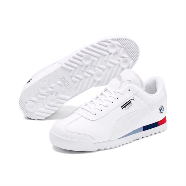 BMW M Motorsport Roma Kid's Shoes, Puma White-Puma White, extralarge-IND