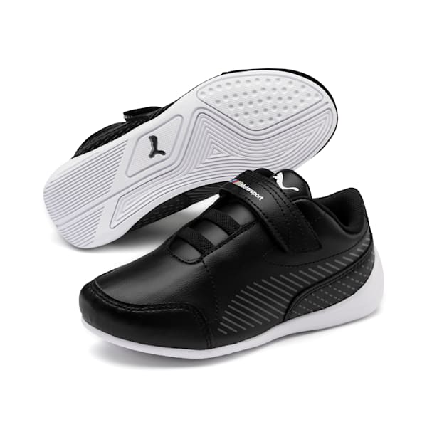 BMW MMS Drift Cat 7S Ultra Little Kids' Shoes, Puma Black-Puma Black, extralarge