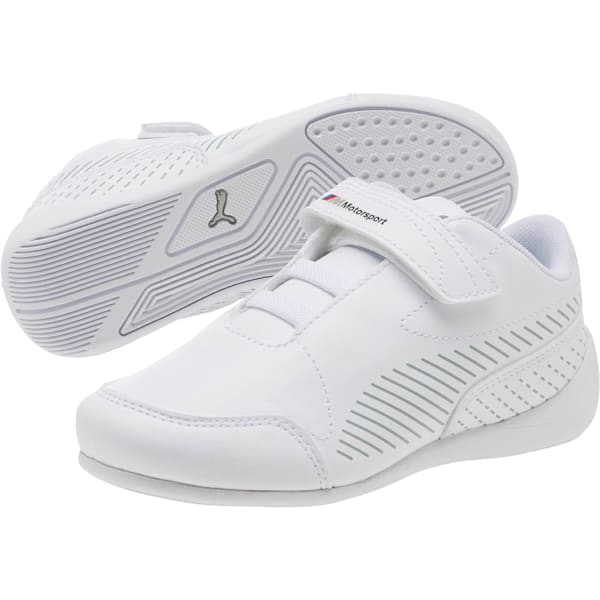 BMW MMS Drift Cat 7S Ultra Little Kids' Shoes, Puma White-Puma White, extralarge