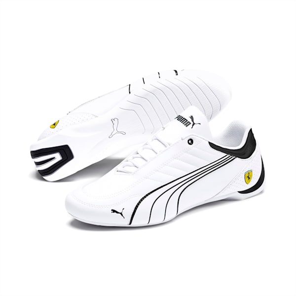 Scuderia Ferrari Future Kart Cat Men's Shoes, Puma White-Puma Black-Galaxy Blue, extralarge