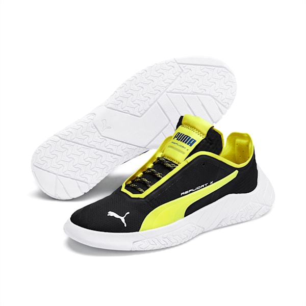 Replicat-X Circuit Motorsport Shoes, Puma Black-Fizzy Yellow-Puma White, extralarge