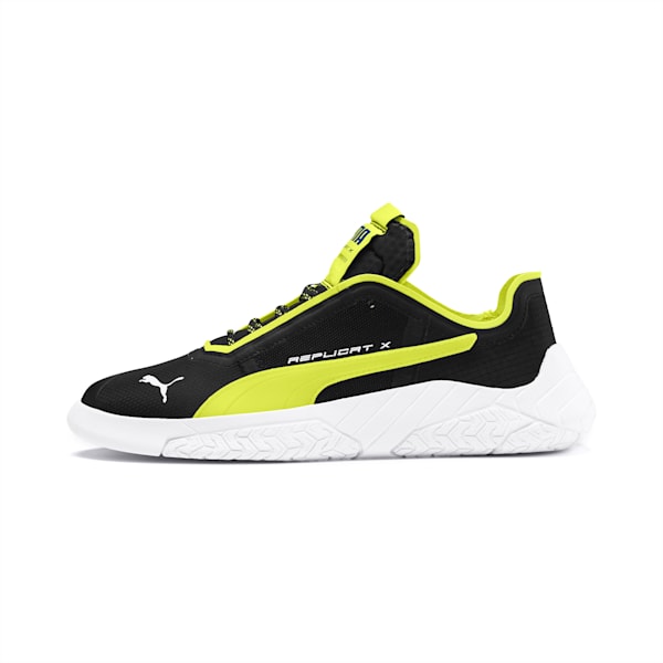 Replicat-X Circuit Motorsport Shoes, Puma Black-Fizzy Yellow-Puma White, extralarge