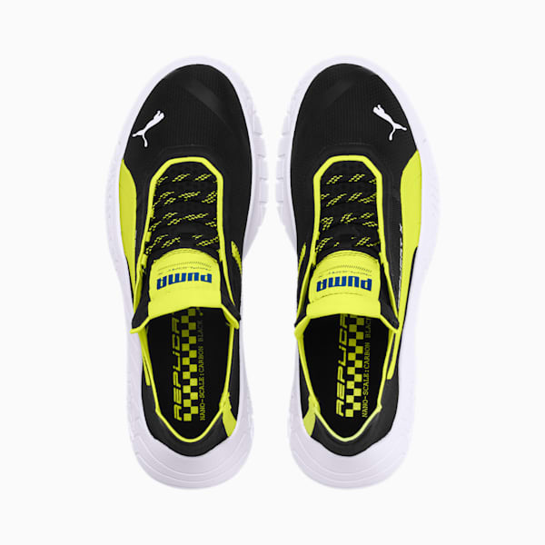 Replicat-X Circuit Motorsport Shoes, Puma Black-Fizzy Yellow-Puma White, extralarge