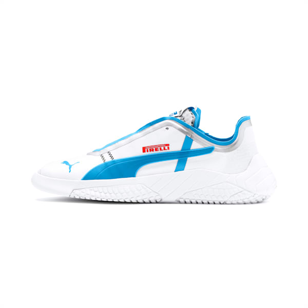 Replicat-X Pirelli v2 Men's Motorsport Shoes, Puma White-AZURE BLUE, extralarge