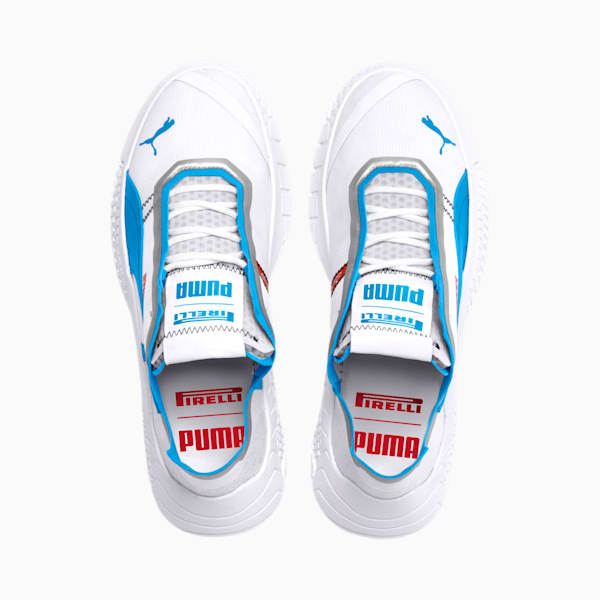 Replicat-X Pirelli v2 Men's Motorsport Shoes, Puma White-AZURE BLUE, extralarge