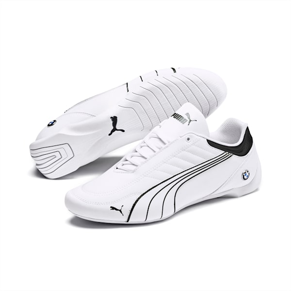 BMW M Motorsport Future Kart Cat Men's Shoes, Puma White-Puma Black, extralarge