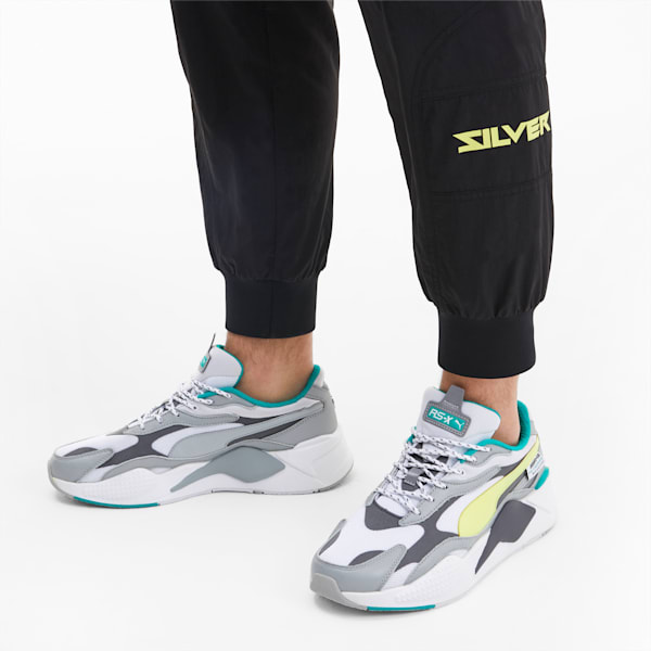 Mercedes RS-Cube Trainers, Mercedes Team Silver-Sunny Lime-Puma White, extralarge
