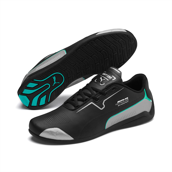 Mercedes-AMG Petronas Drift Cat 8 Motorsport Shoes, Puma Black-Puma Silver, extralarge-IND