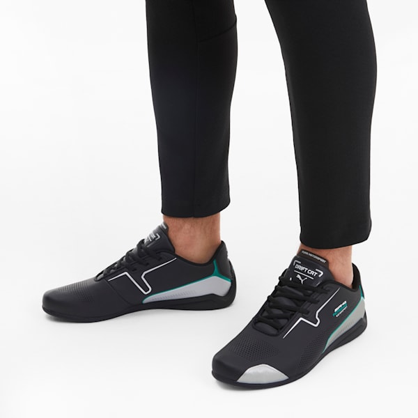 Mercedes-AMG Petronas Drift Cat 8 Motorsport Shoes, Puma Black-Puma Silver, extralarge-IND