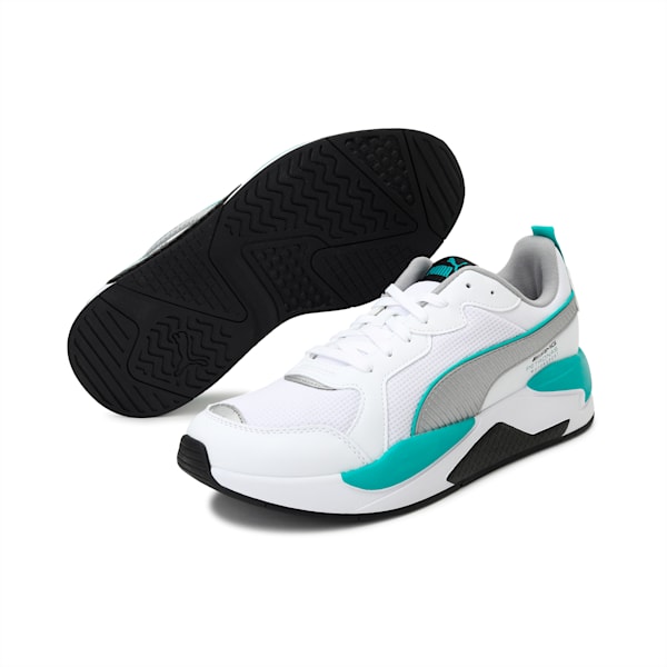 Mercedes X-Ray Unisex Sneakers, Puma White-Puma Silver-Puma Black, extralarge-IND