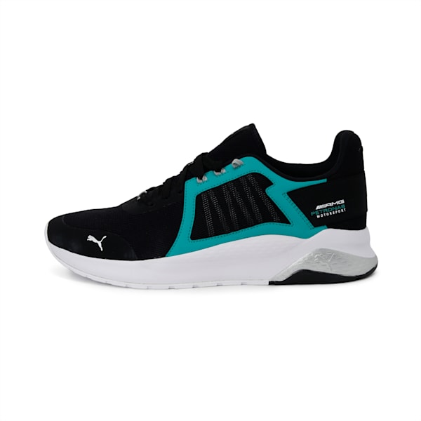 Mercedes Anzarun Unisex Shoes, Puma Black-Spectra Green-Puma White, extralarge-IND