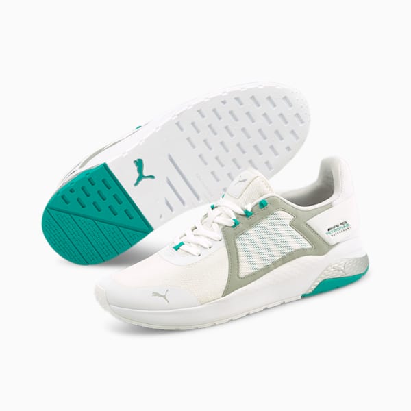 Mercedes Anzarun Unisex Shoes, Puma White-Mercedes Team Silver-Puma White, extralarge-IND