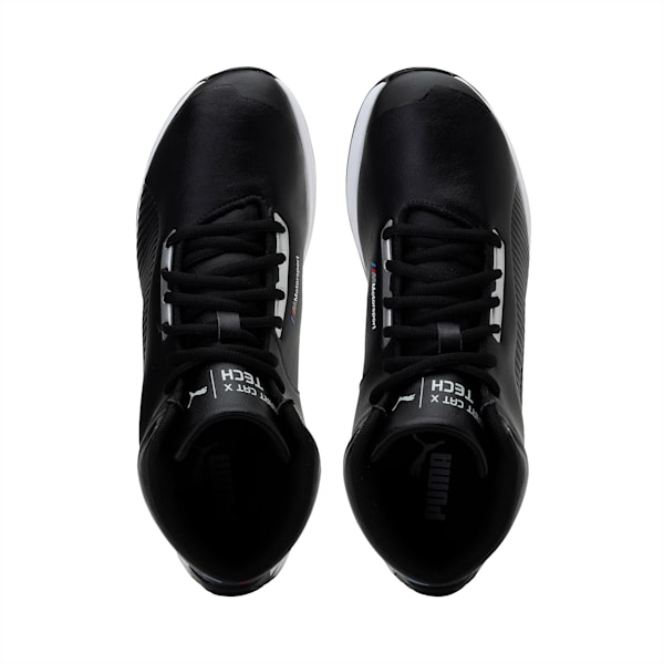 BMW Motorsport Kart Cat-X Mid Tech Sneakers, Puma Black-Puma Silver-Puma Black, extralarge-IND