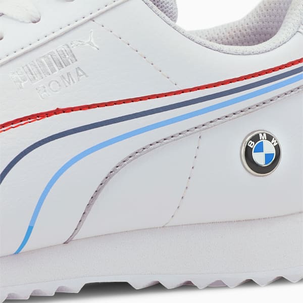 BMW M Motorsport Roma Boys' Sneakers JR, Puma White-Puma White, extralarge