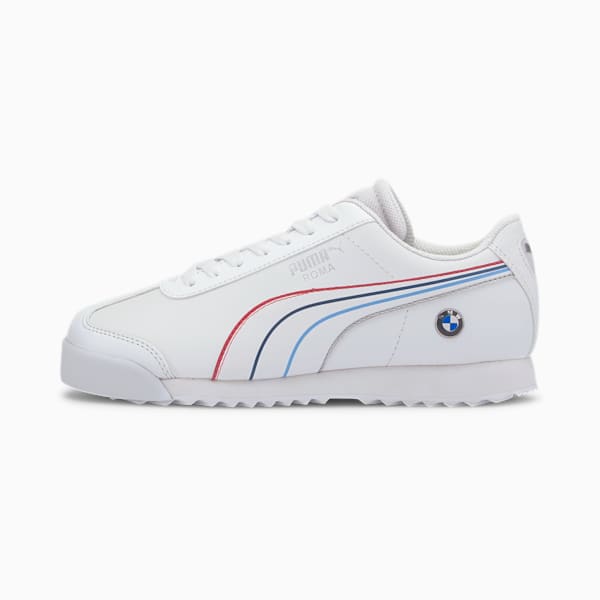 BMW M Motorsport Roma Boys' Sneakers JR, Puma White-Puma White, extralarge