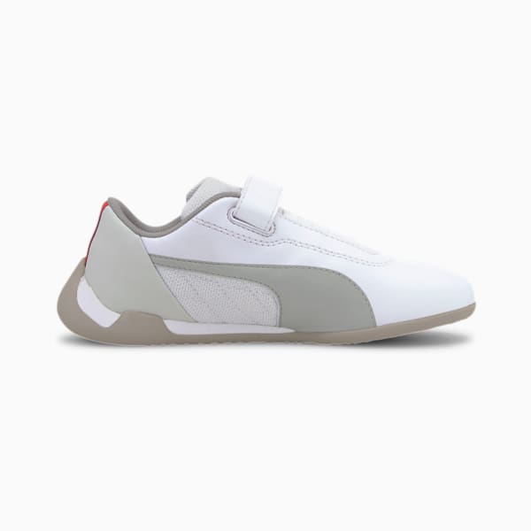 BMW M Motorsport R-Cat Little Kids' Motorsport Shoes, Puma White-Puma White, extralarge