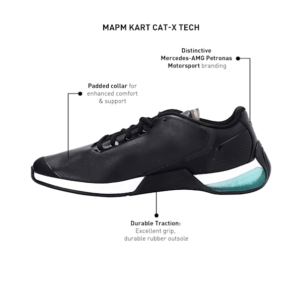 Mercedes Kart Cat-X Tech Sneakers, Puma Black-Spectra Green-Puma Black, extralarge-IND