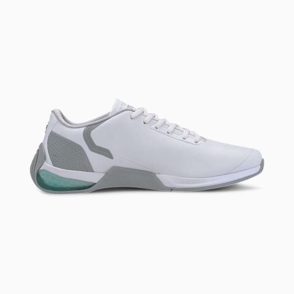 Mercedes Kart Cat-X Tech Sneakers, Puma White-Spectra Green-Mercedes Team Silver, extralarge-IND