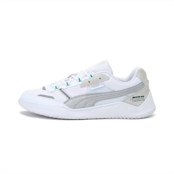 Mercedes DC Future Unisex Shoes, Puma White-Puma Silver, extralarge-IND