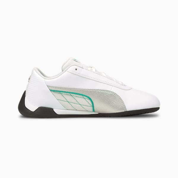 Mercedes AMG Petronas F1 R-Cat Youth Sneakers, Puma White-Puma Silver, extralarge-IND