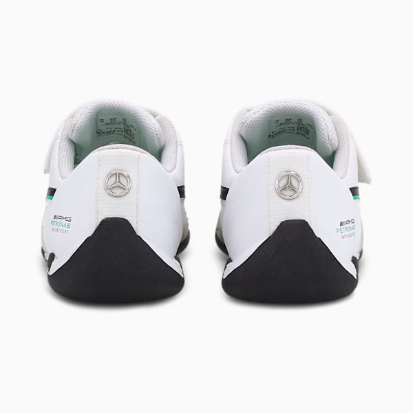 Mercedes-AMG Petronas R-Cat Little Kids' Motorsport Shoes, Puma White-Puma Black, extralarge