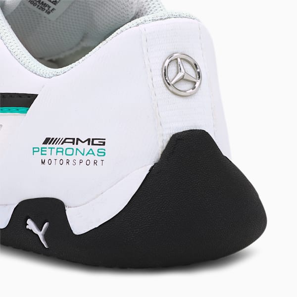 Mercedes-AMG Petronas R-Cat Little Kids' Motorsport Shoes, Puma White-Puma Black, extralarge