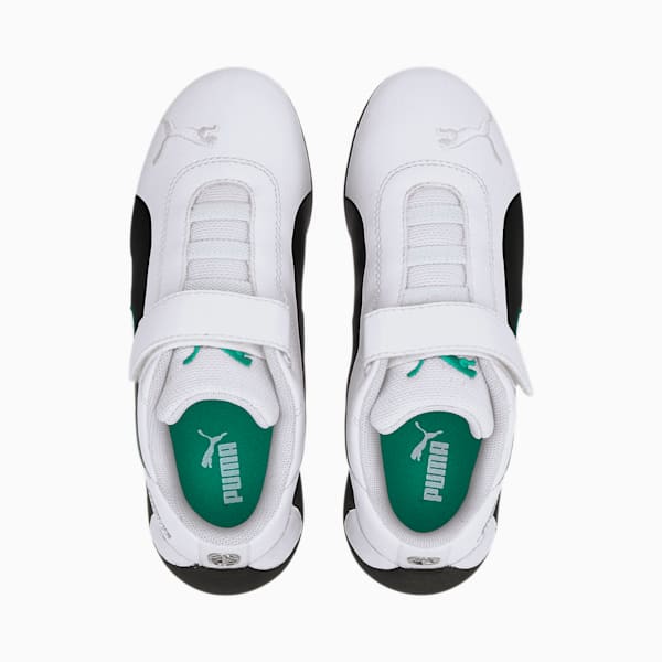 Mercedes-AMG Petronas R-Cat Little Kids' Motorsport Shoes, Puma White-Puma Black, extralarge
