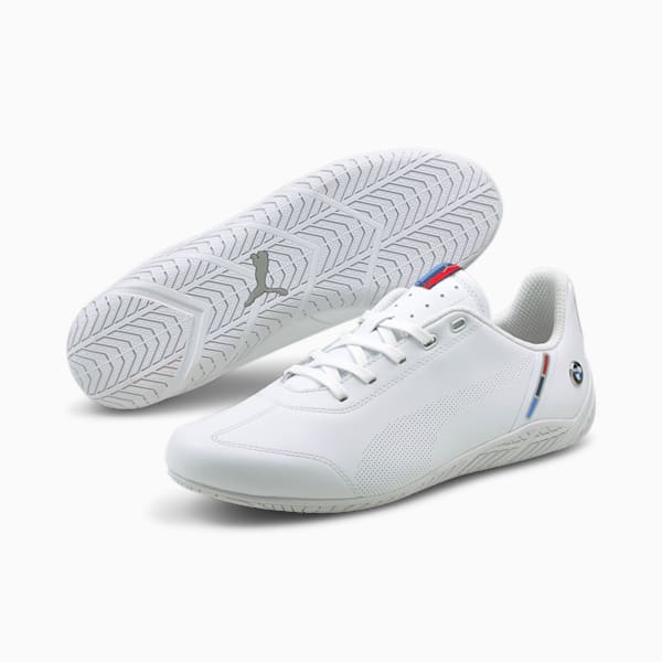 BMW M Motorsport Ridge Cat Men's Motorsport Shoes, Puma White-Puma White, extralarge