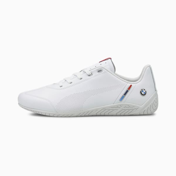 BMW M Motorsport Ridge Cat Men's Motorsport Shoes, Puma White-Puma White, extralarge