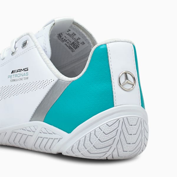 Mercedes-AMG Petronas F1 Ridge Cat Men's Motorsport Shoes, Puma White-Puma White-Spectra Green, extralarge