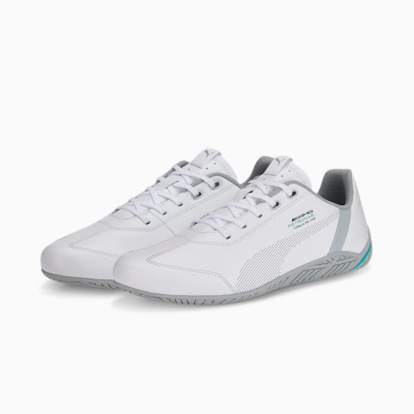 Mercedes AMG Petronas F1 RDG Cat Motorsport Shoes, Puma White-Spectra Green, extralarge-IND