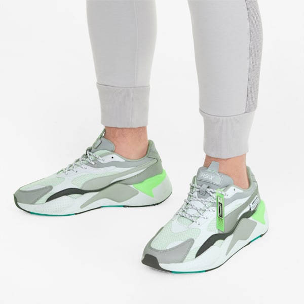 Mercedes-AMG Petronas F1 RS-X³ Men's Sneakers, Puma White-Puma Silver, extralarge