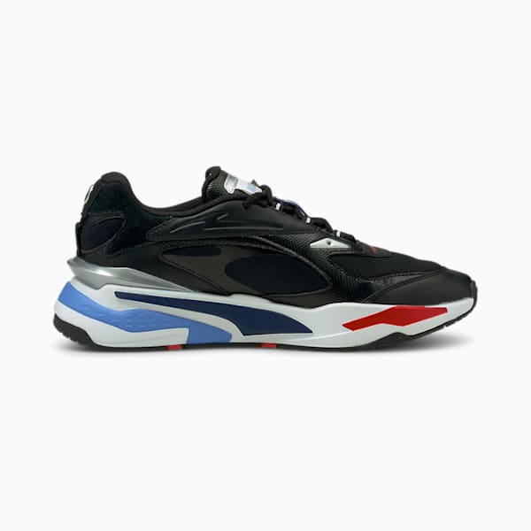BMW M Motorsport RS-Fast Men's Sneakers, Puma Black-Marina-High Risk Red, extralarge