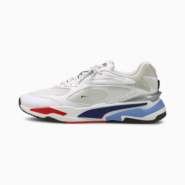 BMW M Motorsport RS-Fast Men's Sneakers, Puma White-Marina-High Risk Red, extralarge