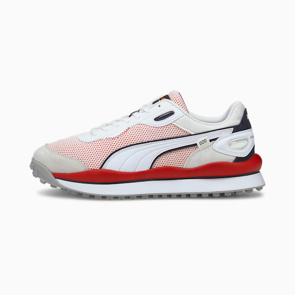 Red Bull Racing Style Rider Men's Sneakers, Puma White-Puma White, extralarge