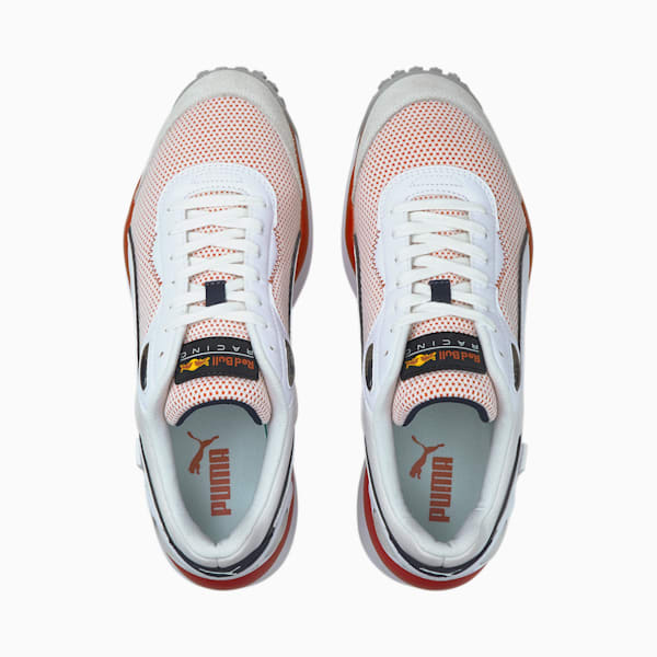 Red Bull Racing Style Rider Men's Sneakers, Puma White-Puma White, extralarge