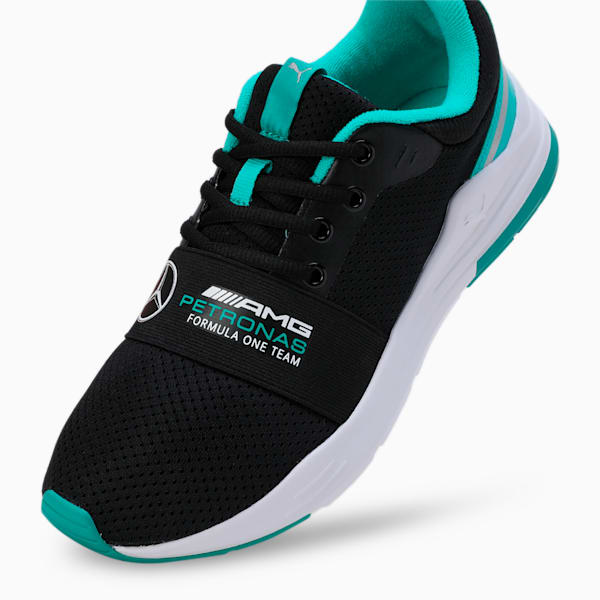 Mercedes AMG Petronas F1 Wired Run Sneakers, Puma Black-Puma Black-Spectra Green, extralarge-IND