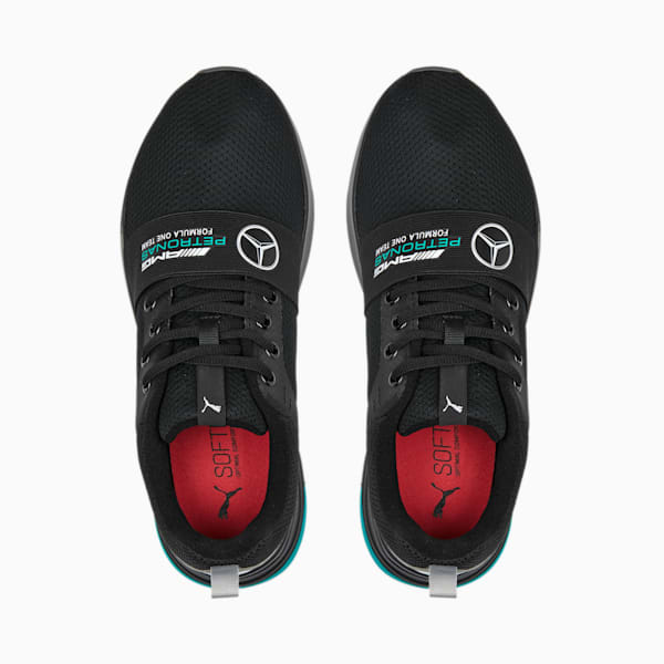 Mercedes AMG Petronas F1 Wired Run Unisex Sneakers, PUMA Black-PUMA Silver, extralarge-IND