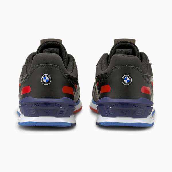 BMW M Motorsport Low Racer Men's Sneakers, Puma Black-Marina-Puma White, extralarge