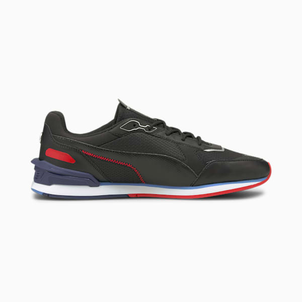 BMW M Motorsport Low Racer Men's Sneakers, Puma Black-Marina-Puma White, extralarge