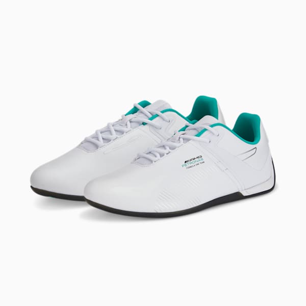 Mercedes AMG Petronas F1 A3ROCAT Unisex Sneakers, Puma White-Spectra Green, extralarge-IND