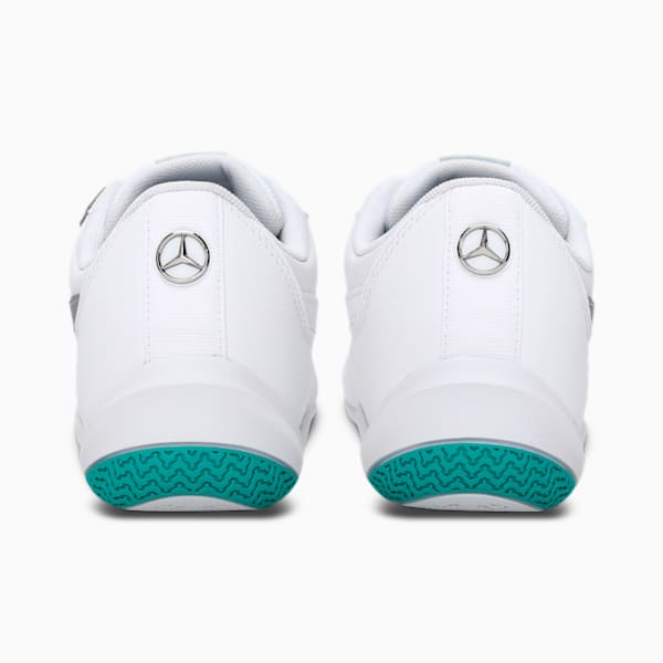 Mercedes F1 R-Cat Machina Motorsport Shoes, Puma White-Puma Silver-Spectra Green, extralarge