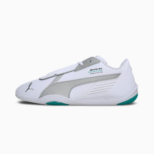 Tenis de automovilismo Mercedes F1 R-Cat Machina, Puma White-Puma Silver-Spectra Green, extralarge