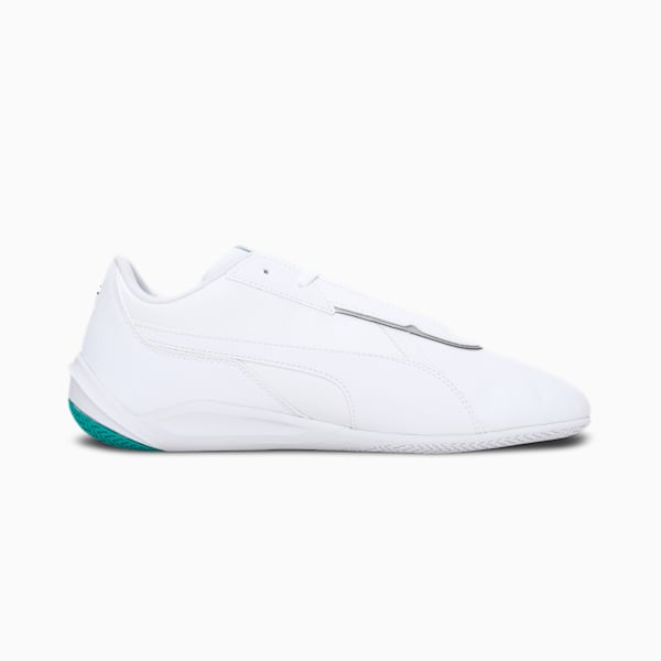 Mercedes F1 R-Cat Machina Motorsport Shoes, Puma White-Puma Silver-Spectra Green, extralarge