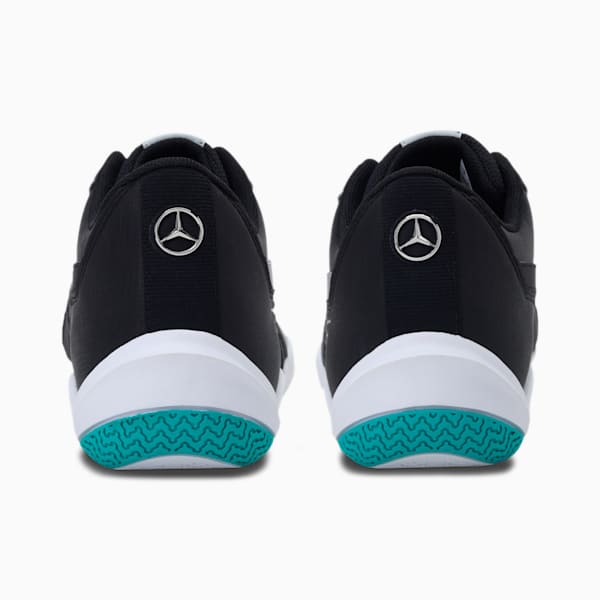 Mercedes F1 R-Cat Machina Motorsport Shoes, Puma Black-Puma Silver-Spectra Green, extralarge