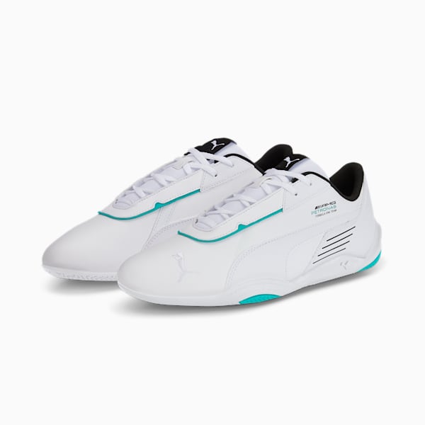 Mercedes AMG Petronas F1 R-Cat Machina Unisex Sneakers, Puma White-Puma White, extralarge-IND