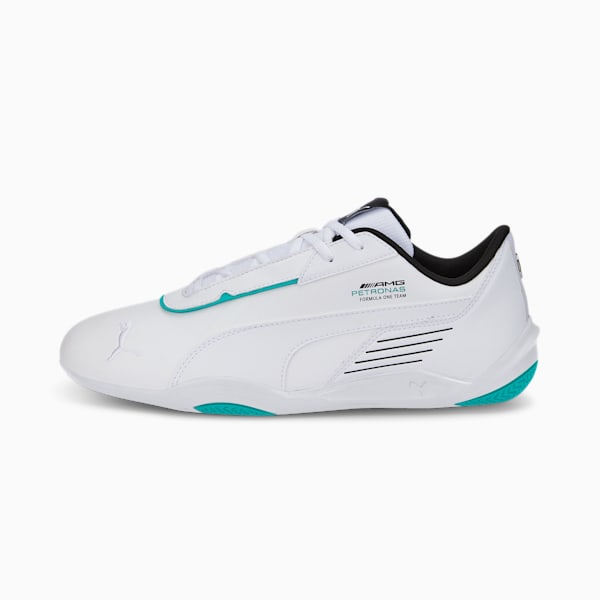 Mercedes AMG Petronas F1 R-Cat Machina Unisex Sneakers, Puma White-Puma White, extralarge-IND